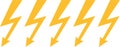 Lightning bolts in a line Royalty Free Stock Photo