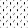 Lightning bolts, thunderbolts seamless pattern background.