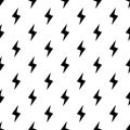 Lightning bolts, thunderbolts seamless pattern vector illustration.