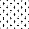 Lightning bolts, thunderbolts seamless pattern vector illustration.