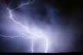 Lightning bolts in a thunderstorm Royalty Free Stock Photo