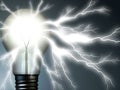 Lightning bulb Royalty Free Stock Photo