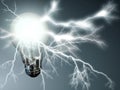 Lightning bulb Royalty Free Stock Photo