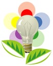 Lightning bulb as stylized flower