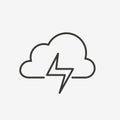 Lightning cloud icon Royalty Free Stock Photo