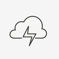 Lightning cloud icon