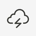 Lightning cloud icon Royalty Free Stock Photo