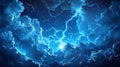 Lightning in the dark blue sky. Abstract background. 3D rendering Royalty Free Stock Photo