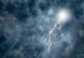 Lightning in Dark Storm Clouds