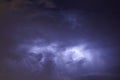 Lightning in Dark Storm Clouds Royalty Free Stock Photo