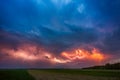 Lightning with dramatic clouds composite image . Night thunder-storm