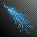 Lightning effect isolated on transparent background. EPS 10 vector