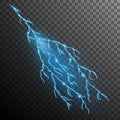 Lightning effect on transparent background. EPS 10 vector Royalty Free Stock Photo