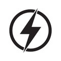 Lightning, electric power vector logo design element. Energy and thunder electricity symbol concept. Lightning bolt sign Royalty Free Stock Photo