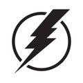 Lightning, electric power vector logo design element. Energy and thunder electricity symbol concept.