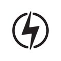 Lightning, electric power vector logo design element. Energy and thunder electricity symbol concept. Lightning bolt sign in the ci