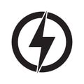 Lightning, electric power vector logo design element. Energy and thunder electricity symbol concept. Lightning bolt sign Royalty Free Stock Photo