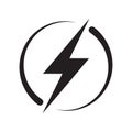 Lightning, electric power vector logo design element. Energy and thunder electricity symbol concept. Lightning bolt sign