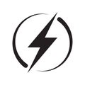 Lightning, electric power vector logo design element. Energy and thunder electricity symbol concept. Lightning bolt sign Royalty Free Stock Photo