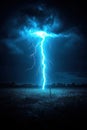 Lightning is an electrical spark discharge in the atmosphere Royalty Free Stock Photo