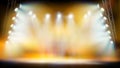 Stage podium during the show. Vector illustration. Royalty Free Stock Photo