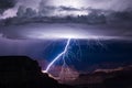 Lightning in the Grand Canyon Royalty Free Stock Photo