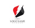 Lightning icon logo and symbols