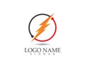 Lightning icon logo and symbols