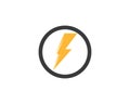 lightning icon logo and symbols template Vector Royalty Free Stock Photo