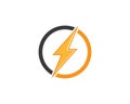 lightning icon logo and symbols template Vector Royalty Free Stock Photo