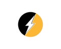 lightning icon logo and symbols template Vector Royalty Free Stock Photo