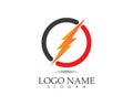 Lightning icon logo and symbols