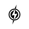 Lightning icon vector. levin illustration sign. power symbol. weather logo.