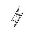 Lightning icon vector. levin illustration sign. power symbol. weather logo.