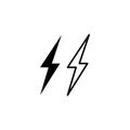 Lightning icon vector representation of fast charge
