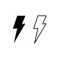 Lightning icon vector representation of fast charge