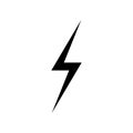 Lightning Icon vector. Simple flat symbol. Perfect Black pictogram illustration on white background