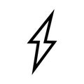 Lightning Icon vector. Simple flat symbol. Perfect outline pictogram illustration