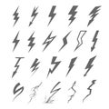 Lightning icons set