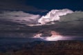 Lightning storm over the Grand Canyon Royalty Free Stock Photo