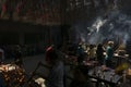 Lightning incense in Thien Hau Temple, Ho Chi Minh, Vietnam Royalty Free Stock Photo