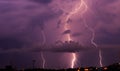 Lightning during an intense storm