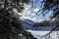 Lightning Lake through the Trees Royalty Free Stock Photo