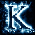 Lightning letter K