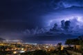 Lightning on the Ligurian Sea, Tigullio gulf - Chiavari, Lavagna and Sestri Levante