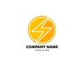 Lightning Logo Template Vector Icon Illustration Design Royalty Free Stock Photo