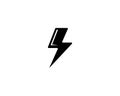 Lightning Logo Template vector icon illustration design Royalty Free Stock Photo