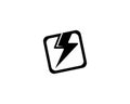 Lightning Logo Template vector icon illustration design Royalty Free Stock Photo