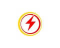 Lightning Logo Template vector icon illustration design Royalty Free Stock Photo