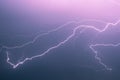 Lightning bolt passes through the air at high speed Royalty Free Stock Photo